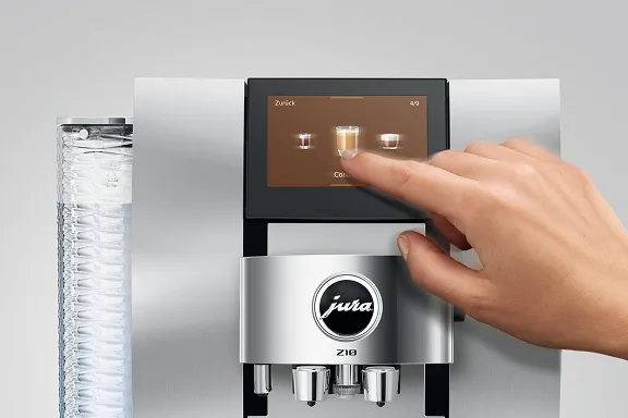JURA Z10 Kaffeevollautomat in Aluminium White mit intuitiver Bedienung via Touchscreen